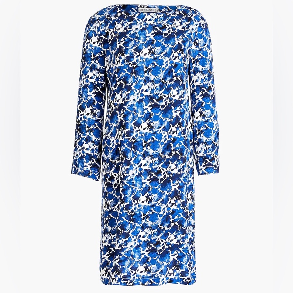 J crew floral shift Dress size small in Mazda Floral Ivory Navy blue